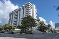 Miami Beach, Florida, USA - Portugal Towers, an apartment building along Collins Avenue Royalty Free Stock Photo