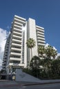 Miami Beach, Florida, USA - Portugal Towers, an apartment building along Collins Avenue Royalty Free Stock Photo