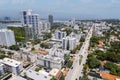 Miami Beach, Florida, USA - View of Alton Road and West Miami Beach Skyline from 12th street onwards