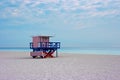 Miami beach, Florida USA. Empty beach Royalty Free Stock Photo