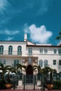 Miami Beach, Florida, USA - May 22, 2020: Versace villa on Ocean Drive. Casa Casuarina private club and boutique hotel Royalty Free Stock Photo