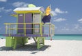 Miami beach life guard hut Royalty Free Stock Photo