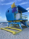 Miami Beach lifeguard blue tower