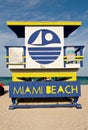 Miami Beach Lifeguard Chair Royalty Free Stock Photo