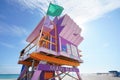 Miami Beach lifeguard station tower in South Beach