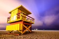 Miami Beach lifeguard tower Royalty Free Stock Photo