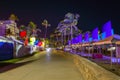 Ocean Drive pedestrian bike path at night