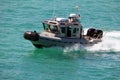 Miami Beach Police Patrol Boat Royalty Free Stock Photo