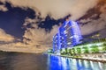 Miami Beach river and skyline at night, Florida Royalty Free Stock Photo