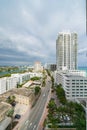 Miami Beach scene Collins Avenue and 65th Street