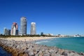 Miami Beach Shoreline Panoramic View Royalty Free Stock Photo