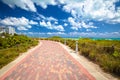 Miami Beach South beach scenic ocean walkway view