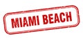 Miami Beach stamp. Miami Beach grunge isolated sign. Royalty Free Stock Photo