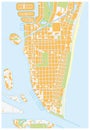 Miami-Beach street map, florida