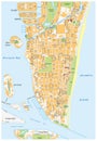 Miami-Beach street map, florida