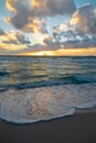 Miami Beach Sunrise and Breaking Waves Royalty Free Stock Photo