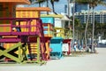 Miami beach typical lifeguard house colorful baywatch south beach