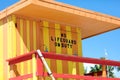 Miami beach typical lifeguard house colorful baywatch south beach Royalty Free Stock Photo