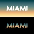 Miami city label.