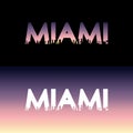 Miami city label.