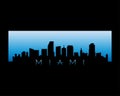 Miami city skyline vector illustration