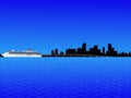Miami with cruise ship