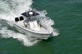 Miami Dade County Police Patrol Boat Royalty Free Stock Photo