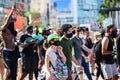 Miami Downtown, FL, USA - MAY 31, 2020: Protesters took to the streets in cities across the U.S. after a white police