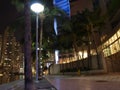 Miami downtown night scene Royalty Free Stock Photo