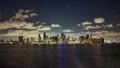 Miami downtown. Night time photography. Royalty Free Stock Photo