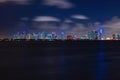 Miami downtown. Miami skyline at night - panoramic image.