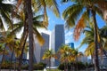 Miami Downtown skyline view from Bayfront park Royalty Free Stock Photo
