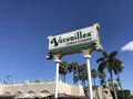 Miami, FL - January 19, 2020: Versailles Sign Cuban Restaurant in calle Ocho Street. Photo image