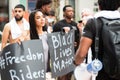 Miami, FL, USA - JUNE, 2020: Black Lives Matter. Many american people went to peaceful protests in the US against racism