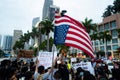 Miami, FL, USA - JUNE 7, 2020: George Floyd protests in US. Peaceful marches in Miami to call for justice in the death Royalty Free Stock Photo