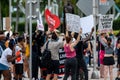 George Floyds death by police brutality protest Black Lives Matter at Downtown Miami FL USA