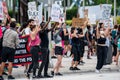 George Floyds death by police brutality protest Black Lives Matter at Downtown Miami FL USA Royalty Free Stock Photo