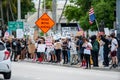 George Floyds death by police brutality protest Black Lives Matter at Downtown Miami FL USA