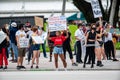 George Floyds death by police brutality protest Black Lives Matter at Downtown Miami FL USA