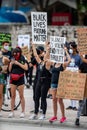 George Floyds death by police brutality protest Black Lives Matter at Downtown Miami FL USA