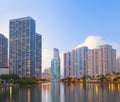 Miami Florida, Brickell and downtown financial buildings Royalty Free Stock Photo