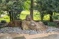 Morikami Japanese Park, Garden and museum sculpture of the smiling buddha