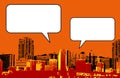 Miami Florida grunge style graphic in orange