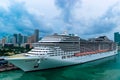 Miami, Florida - March 29 2014: MSC Divina Cruise Ship docked in Miami, Florida. Royalty Free Stock Photo