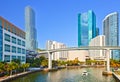 MIami Florida,Panorama of River and skyline