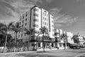 Miami, Florida USA - April 18, 2021: Miami south beach ocean drive park central hotel miami Royalty Free Stock Photo