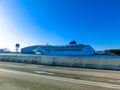 Miami, Florida, USA - December 1, 2019: Port Miami, new Terminal B The Pearl of Miami, opening 2020, Construction Area