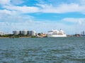 Miami, Florida USA - January 05, 2016: cruise ship liner in the marine harbor