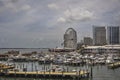 Intercontinental building behind yacht harbor, Miami, Florida, USA Royalty Free Stock Photo