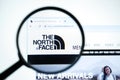 Miami, Florida, USA - 01 July 2020: Official website, homepage of The North Face logo